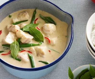 Green Thai fish curry