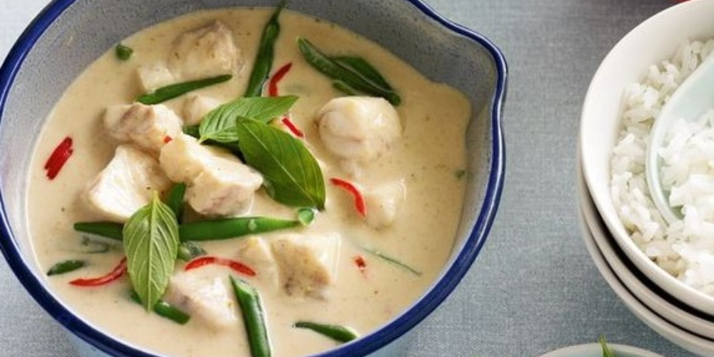 Green Thai fish curry